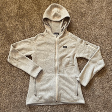 Patagonia grey hooded zip up women  s size Medium
