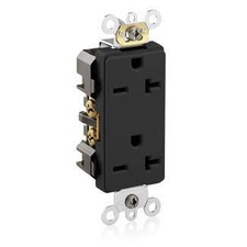 20 Amp, 250 Volt, Decora Plus Duplex Receptacle, Straight Blade, Commercial G...