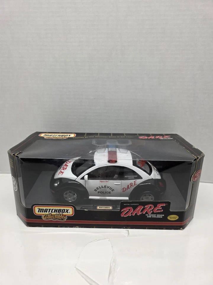 VW Beetle 1/18 Scale Diecast DARE Bellevue Police - Matchbox Collectible New!! - Image 2 of 4