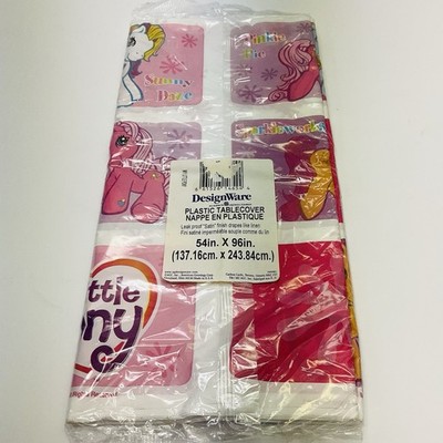 NIP Vintage MY LITTLE PONY 2003 Plastic Tablecover 54  x 96  DesignWare Birthday