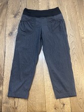 PRANA SUMMIT Cropped YOGA PANTS Gray/Black Breathable, Women's S