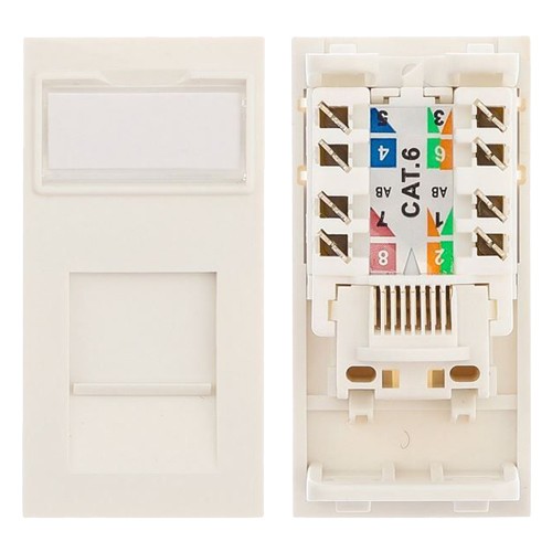 Cablenet Cat6 UTP 25x50mm Low Profile Module White