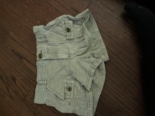 Old Navy Girls Size 8 Beige Cargo Shorts Elastic Waist Pockets Twill Cotton