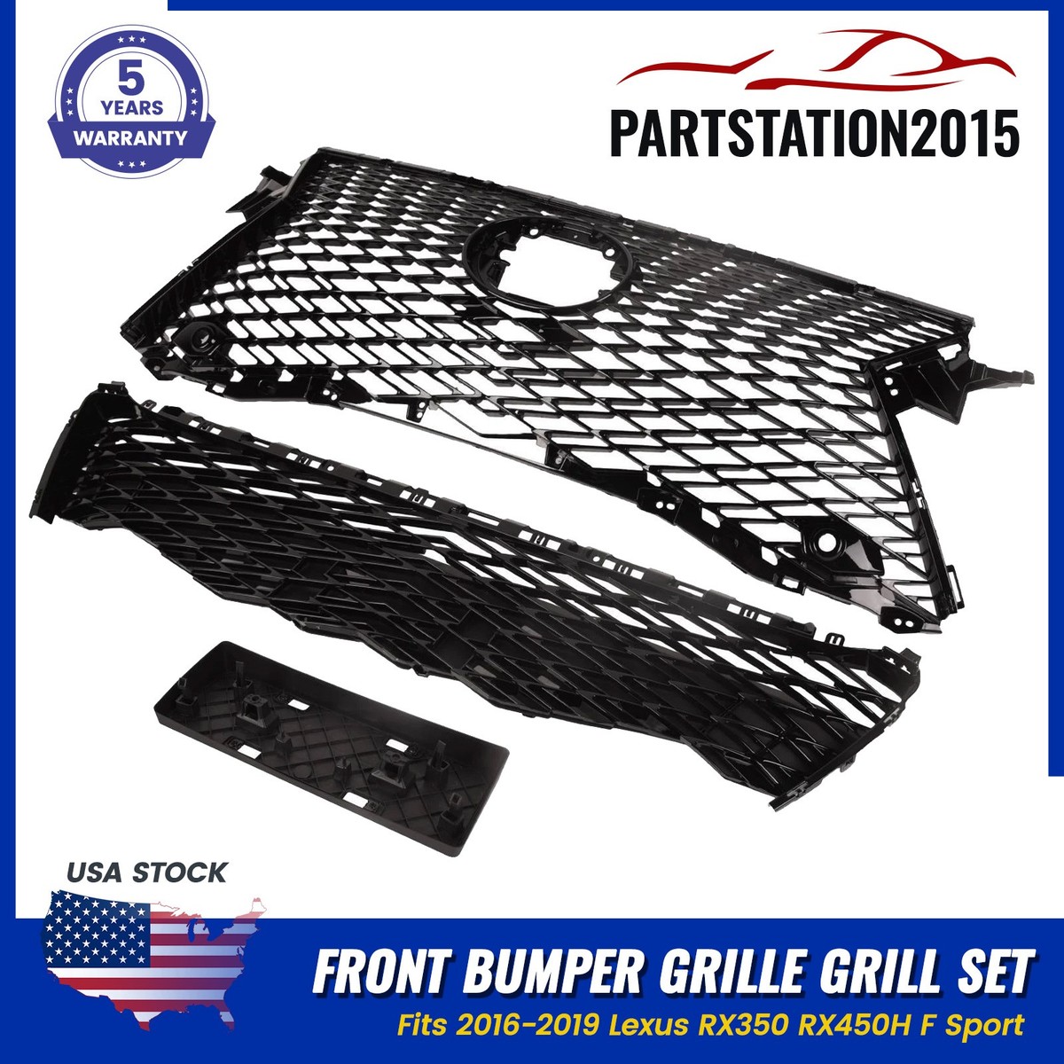For Lexus RX350 RX450h 2016-2019 Front Grille Kit 531110E200 