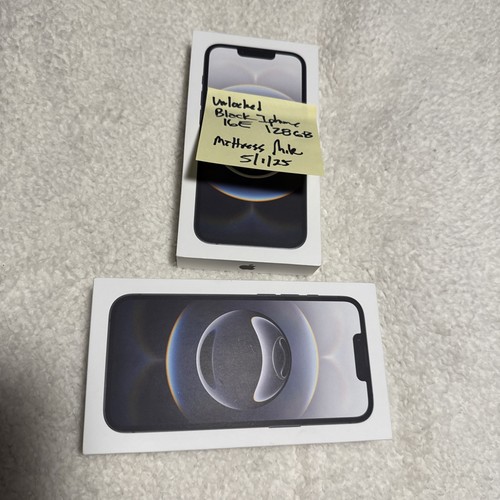 NIB Apple iPhone Black 16E 128GB Unlocked - Sealed - Afbeelding 4 van 4