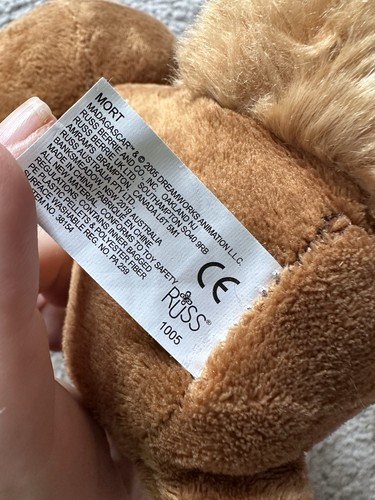 DreamWorks Madagascar Mort The Lemur Plush Russ 2005 Rare With Tags - Picture 12 of 18