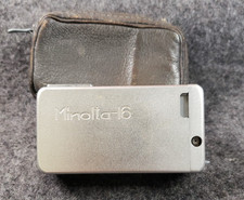 Vintage Subminiature Minolta 16 mm Mini Film Silver Spy Camera Rokkor 3.5/25