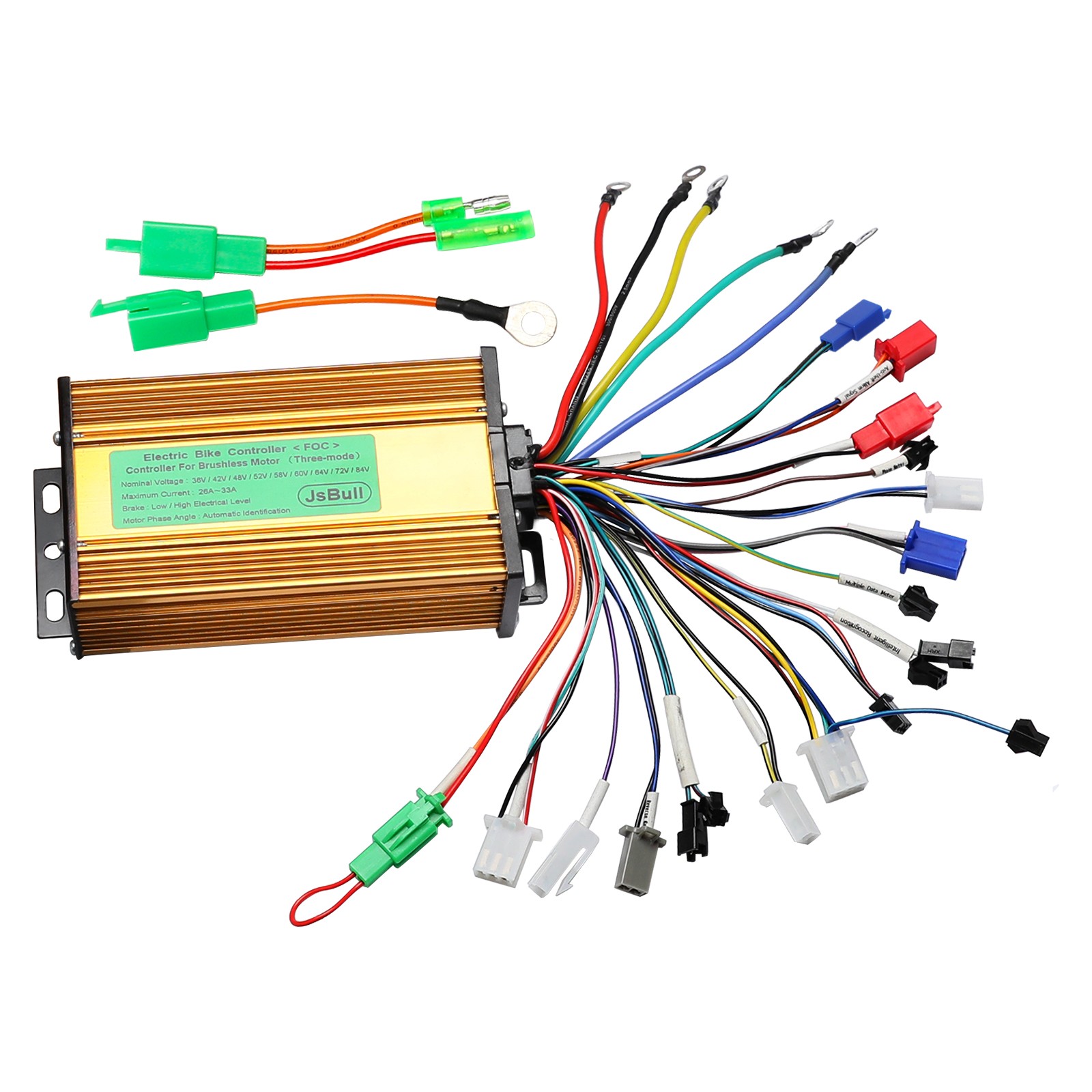 36V 48V 72V 500W-1200W Brushless Hub Motor Controller Display for Bicycle Quad