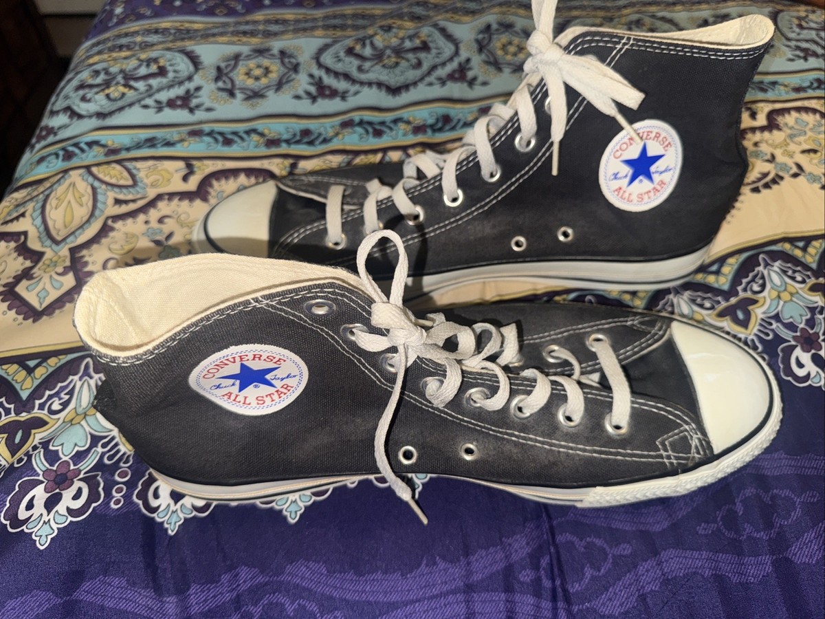 CONVERSE 90s madeinUSA ハイカット 8 1/2 Vintage 1990s Converse Hi Tops White Made in USA Chucks