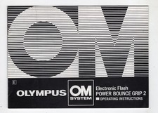 Olympus OM System Electronic Flash Power Bounce Grip 2 Genuine 1980 Instruction