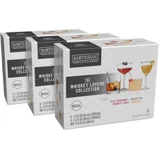 Whiskey Lovers 24-Pack Mixer Capsules for Cocktail Machine Pods Set Home Bar