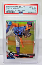 2018 Bowman Chrome REFRACTOR - IAN ANDERSON Rookie RC Card PSA 9 MINT