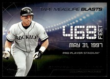 2015 Topps Update Tape Measure Blasts Andres Galarraga Colorado Rockies #TMB-2