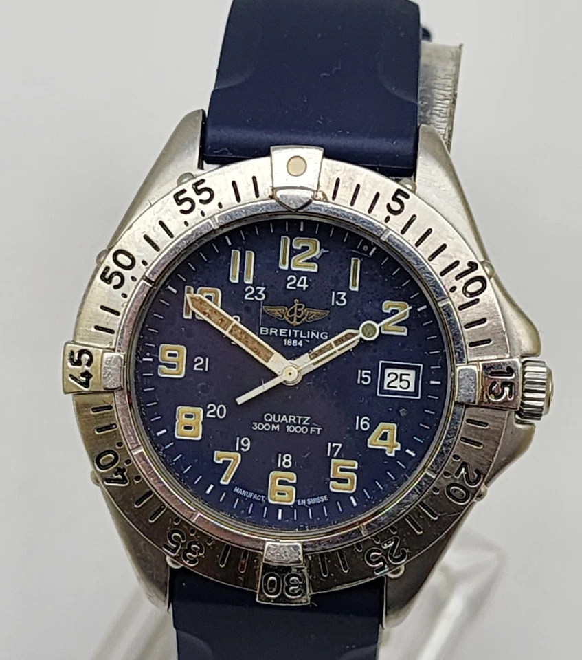 Reloj Cuarzo Hombre BREITLING Colt A57035 39mm 300mm Correa NO Original - Imagen 4 de 4