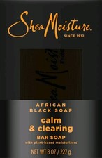 6 Pack SheaMoisture Calm Clearing African Black Bar Soap, Shea Moisture, 8oz