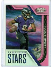 2022 Panini Certified #CS-5 Lamar Jackson Certified Stars Mirror Pink #/199