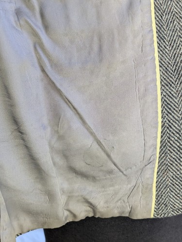 Giacca blazer vintage Lands End marrone spina di pesce tweed 100% lana cappotto sportivo 42 - Foto 16 di 18