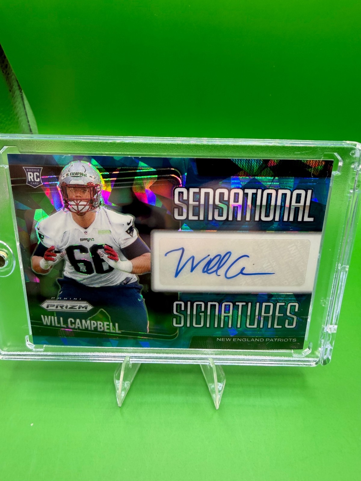 2025 Panini Prizm #SEN-WCL Will Campbell Sensational Signatures Blue Ice #/99