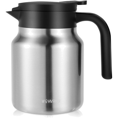 1L Thermoskanne aus Edelstahl, Isolierkanne und Kaffeekanne für Heiß- und Kal...