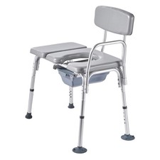 Bedside Commode Chair, 500 lbs Weight Capacity, 4-in-1 Portable Toilet