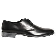 DOLCE & GABBANA Shoes Dress Black Leather Lace Up Derby Men EU41 / US8 600usd