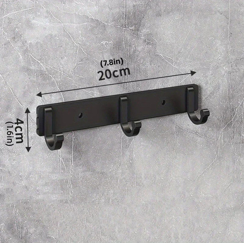 Modern Black Aluminum Wall Hooks – Heavy-Duty Metal Hangers For Towels & Coats