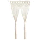 Macrame Curtain Cream Cotton 140x240 cm Boho Window Room Divider Tassel