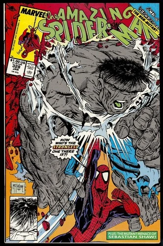 Amazing Spider-Man #328...Todd McFarlane Hulk Cover...NM 9.4++...Beauty!