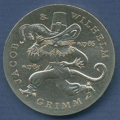 DDR 20 Mark 1986 Jacob & Wilhelm Grimm, J 1607 vz (m6914) - Bild 1 von 2
