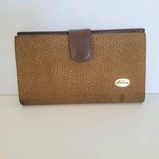 Portafoglio Borbonese Redwall modello quaglia pelle scamosciata grande Kisslock marrone bifold