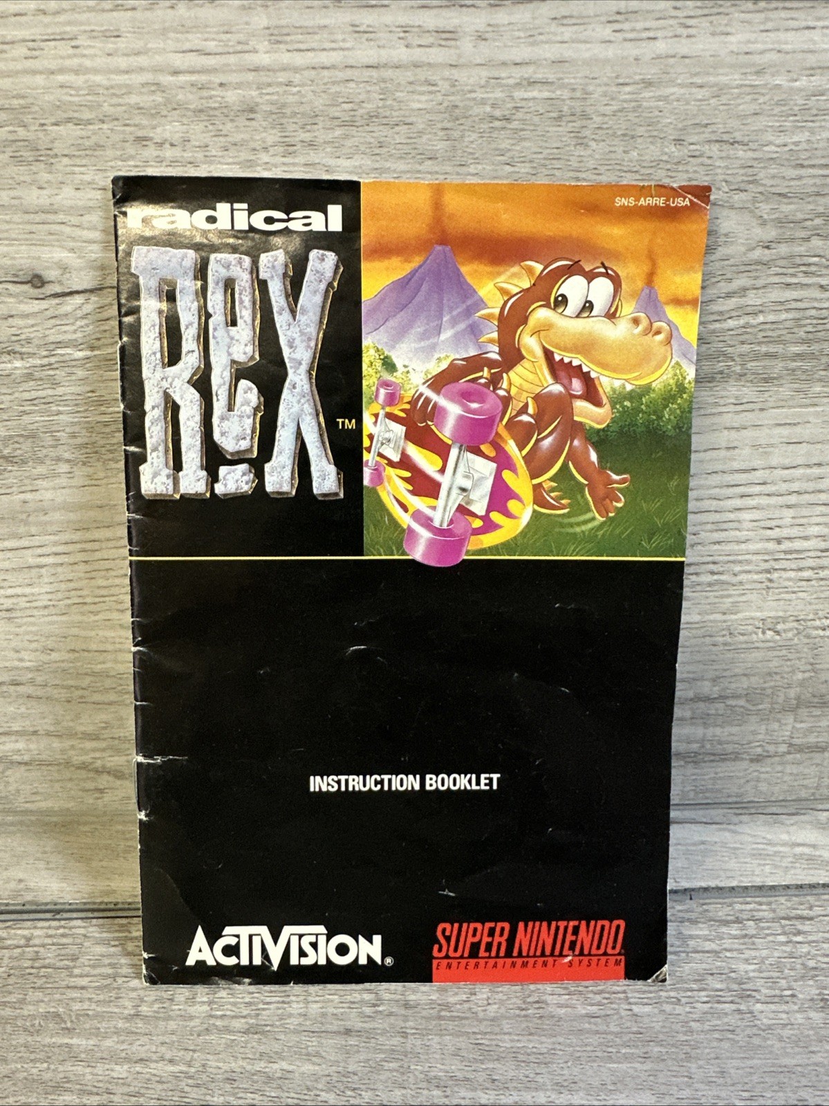 SNES Radical Rex Super Nintendo Video Game 1990s Manual Booklet Only 