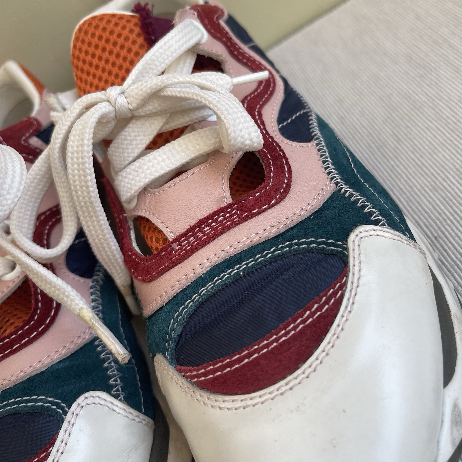 Carven Leather Patchwork Multicoloured Trainers S… - image 2