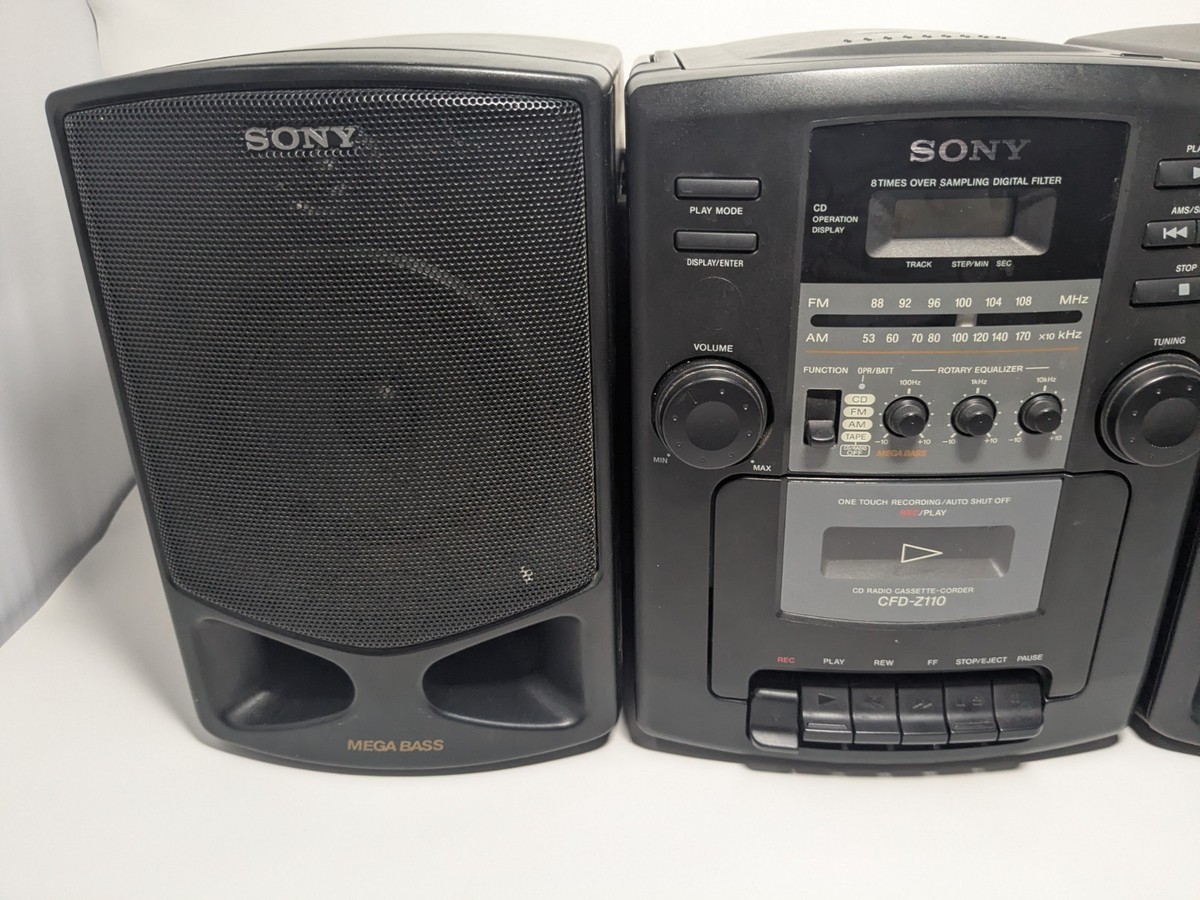Sony CFD Z110 Boombox Radio CD Cassette Player Portable Am/fm for