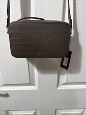 Image of Radley Beech Row Faux Croc Coffee Brown Leather Crossbody Bag BNWT RRP £159