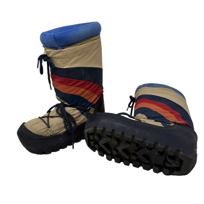 Vintage 80s Rainbow Stripe Lace Up Moon Boots Made in Korea Men\'s Size 5-6 Vintage 80s Rainbow Stripe Lace Up Moon Boots Made in Korea  main image 3