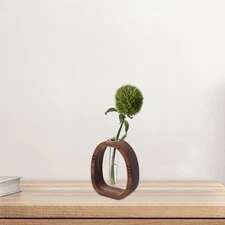 Wooden Plant Propagation Stand Flower Arrangement Decorative Bouquet Wood Vase