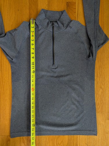 Pullover Lululemon Metal Vent Tech para hombre azul medio 1/4 cuarto cremallera rendimiento - Imagen 9 de 10