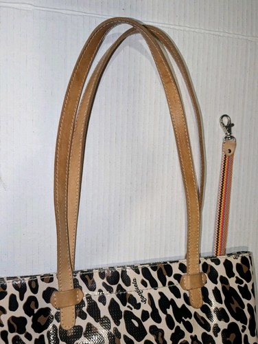 Consuela Mona Everyday Tote Leopard Print Bag Leather Straps Purse EUC🐆 ACC924 - Picture 4 of 18