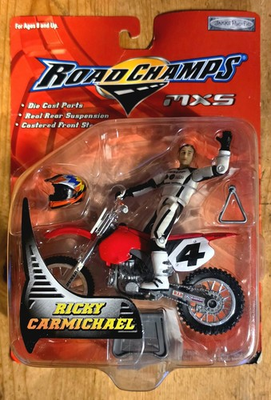 #ad NEW amp; SEALED 2003 Road Champs MXS Ricky Carmichael #4 Red Motorcycle RARE $75.00