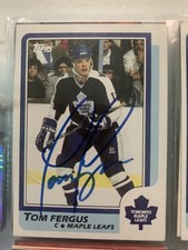 Tom Fergus autographed 1986/1987 Topps hockey card #84