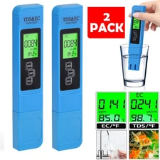 2x TDS Meter Digital Tester Water Quality Testing Kits Drinking Water 0-9990ppm