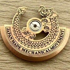 Modified Rose Golden Dragon Black Carved Rotor Oscillating Weight for NH35 NH36