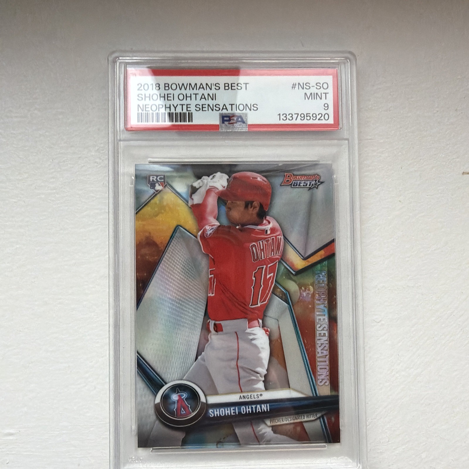 2018 Bowman Bowmans Best Shohei Ohtani Rookie Neophyte Sensations PSA 9 Angels