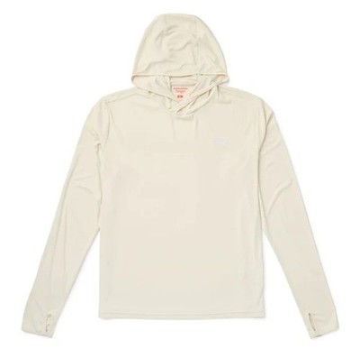 SEAGER ESCALA Men's L/S Hooded Sunshirt - Sand - Medium - NWT