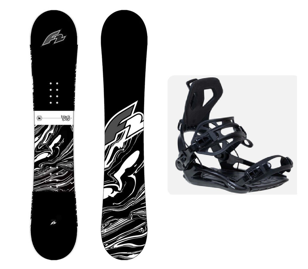 F2 Blackdeck 162 WIDE Snowboard All Mountain Board inkl. FASTEC Bindung 2026 NEU