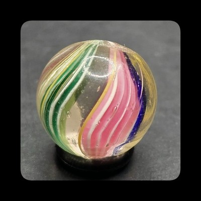 ~Mic'sMibs~9/16'+ Bright fat Quad Panelled Divided Core Swirl Mint 9.5