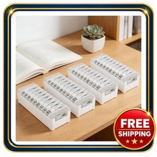 Cable Organizer Box with 11 Compartments Transparent Plastic Storage Container