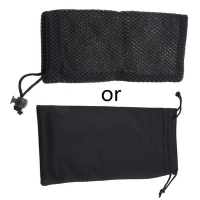 Random Color Sunglasses Pouch with Drawstring Soft Cloth Cell Phone Storage Bags
