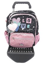 Enso Love Vibes Schulrucksack doppeltes Fach Trolley Rosa 32 x 44 x 17 cm Polyes