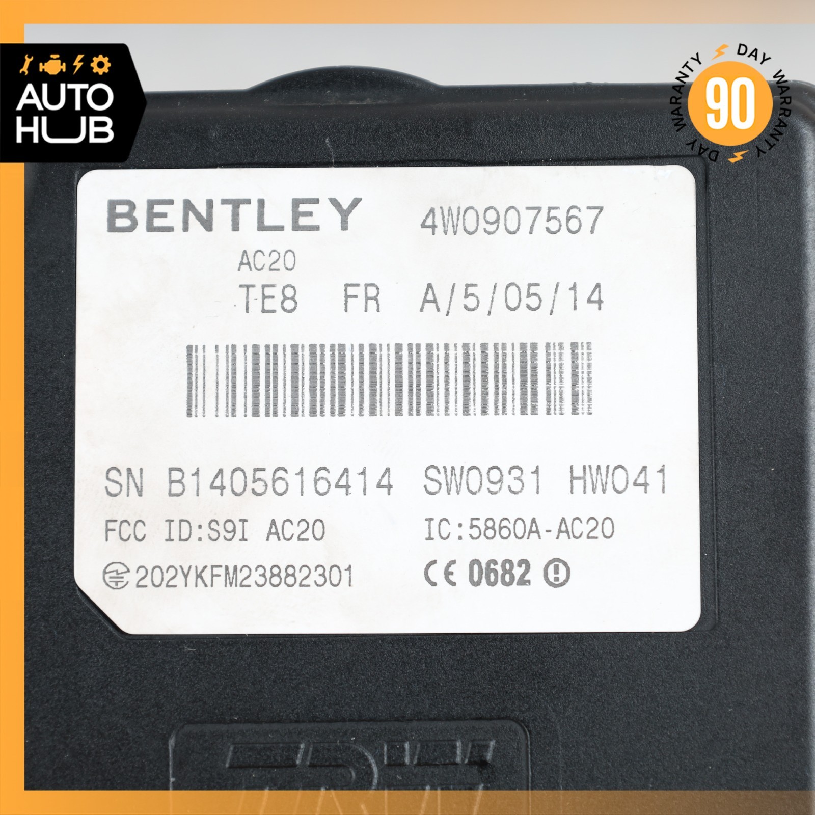 09-18 Bentley Flying Spur GTC GT Distronic Radar Sensor 4W0907567 OEM 40k